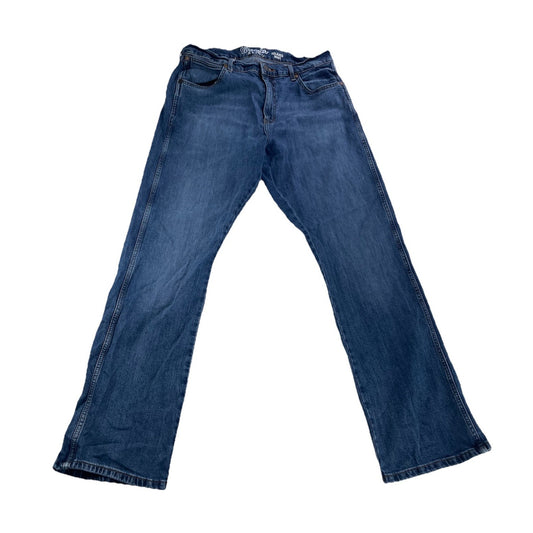 Men’s Wrangler Retro Relaxed Bootcut Blue Jeans Size 35x34