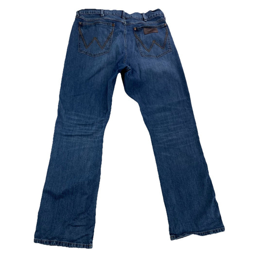 Men’s Wrangler Retro Relaxed Bootcut Blue Jeans Size 35x34
