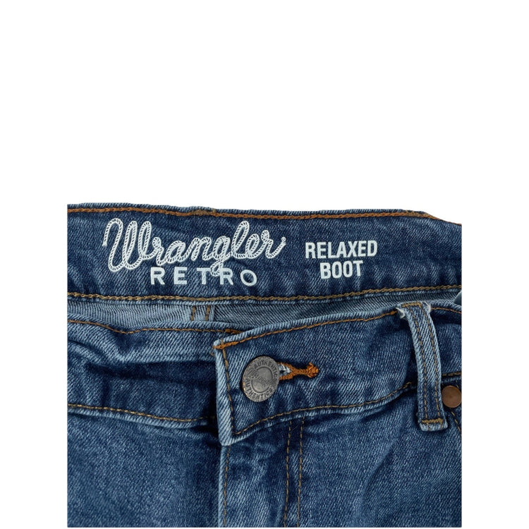 Men’s Wrangler Retro Relaxed Bootcut Blue Jeans Size 35x34