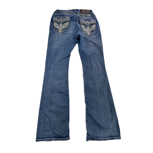 Womens Westfield Eagle Bootcut, Embellished Pockets Blue Jeans Size 5