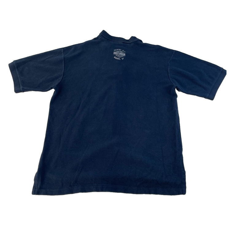 Mens Harley-Davidson Polo Shirt Navy Wilkins H-D Barre VT Embroidery Size Xl