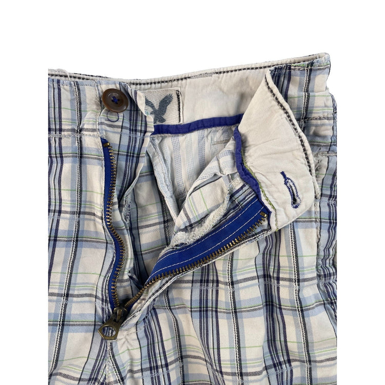 Men’s American Eagle Outfitters Plaid Multicolor Cargo Shorts Size 26