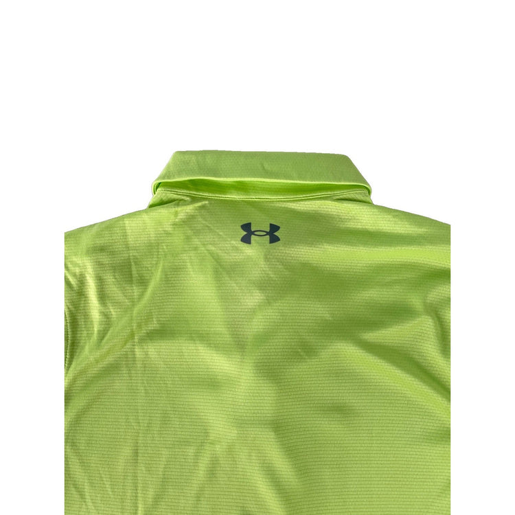 Mens Under Armour Green Dri Fit Collared T Shirt Size Small