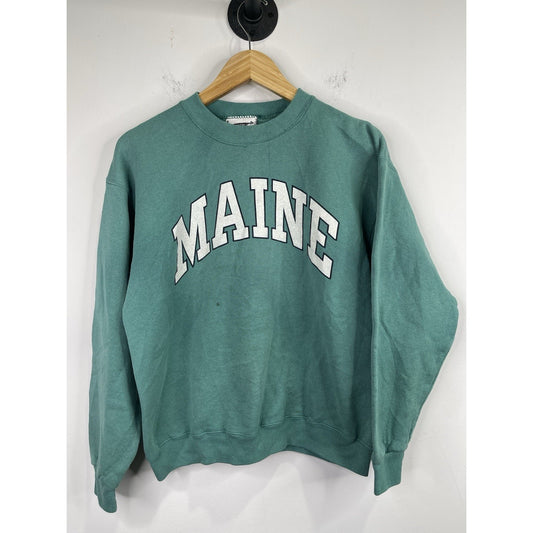 Vintage Men’s Heavyweight Lee Brand Blue Cyan Maine Sweatshirt Sz M