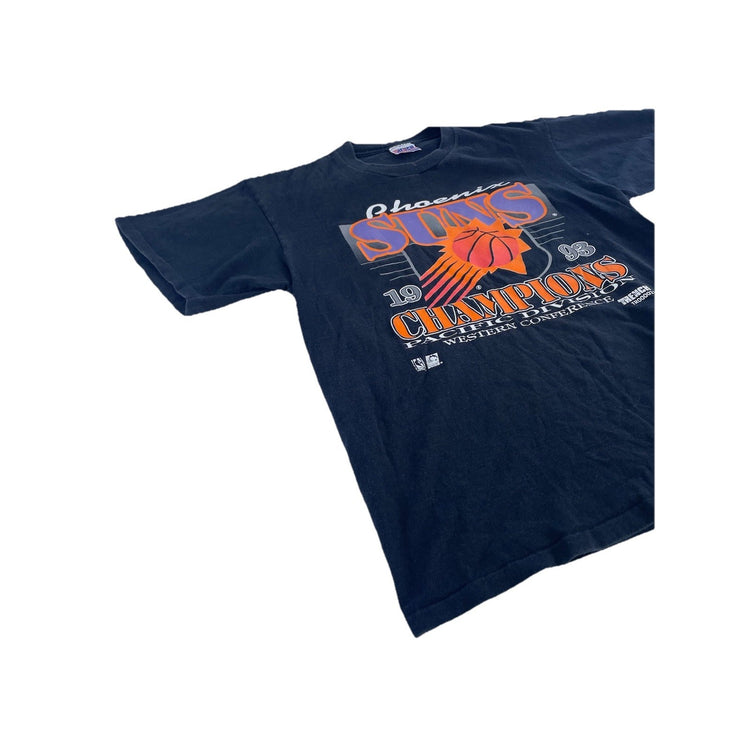 Mens Vintage Trench USA Ultra Black 1993 Phoenix Suns PDWC CHAMPS T-Shirt Size L