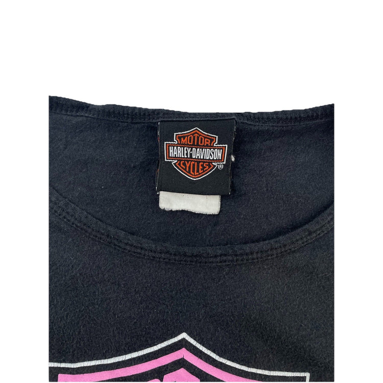Womens Harley Davidson’s Motor Clothes Basic Graphic Black Tee Size S