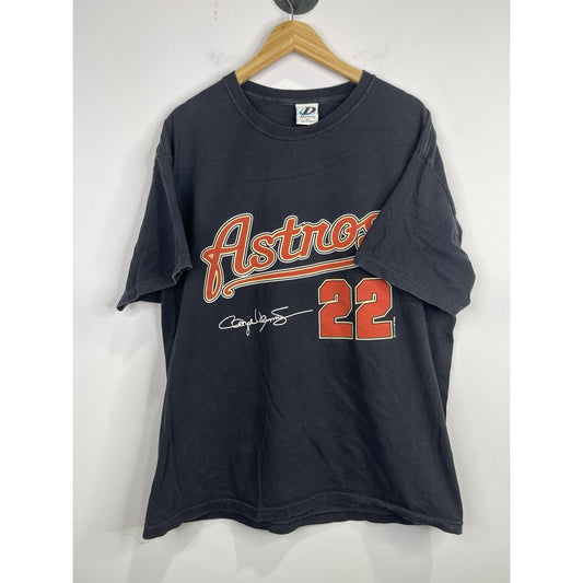 Men’s VTG 2004 Houston Astros #22 Roger Clemens Box Tee Black By Dynasty Sz XL
