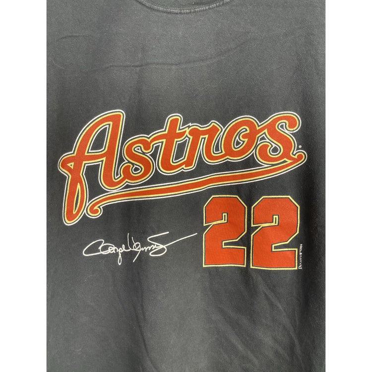 Men’s VTG 2004 Houston Astros #22 Roger Clemens Box Tee Black By Dynasty Sz XL