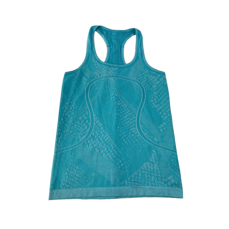 Women's Lululemon Athletica Teal Seamless Racerback Tank Top, Size 8
