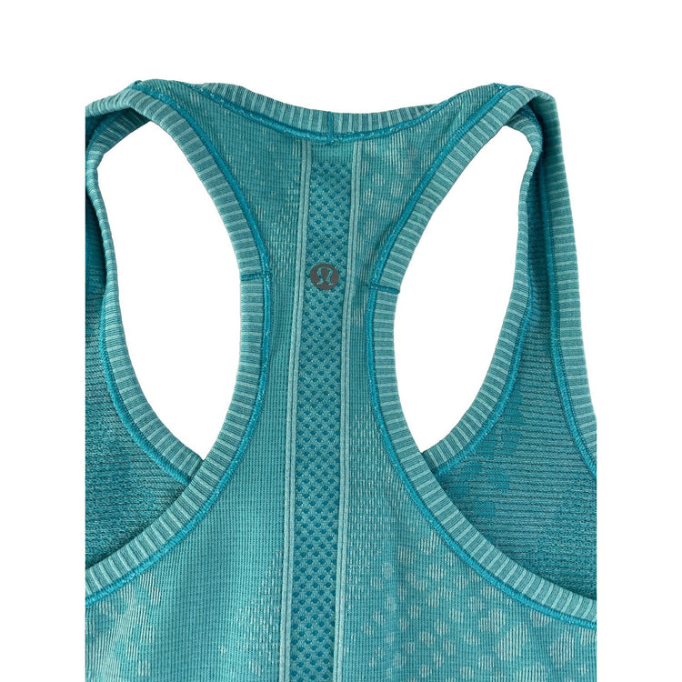 Women's Lululemon Athletica Teal Seamless Racerback Tank Top, Size 8