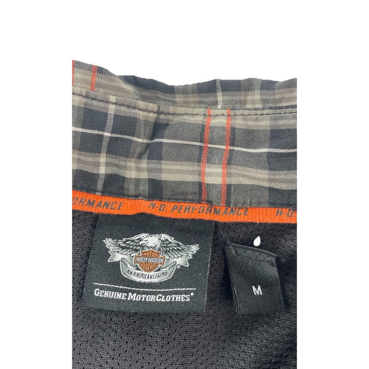 Mens Harley Davidson Multicolor ButtonUp Plaid SS Shirt Size M