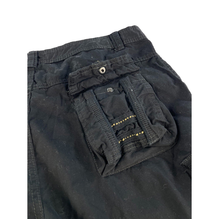 Mens Ochenta Multi Pocket Black Utility Cargo Shorts Size 34
