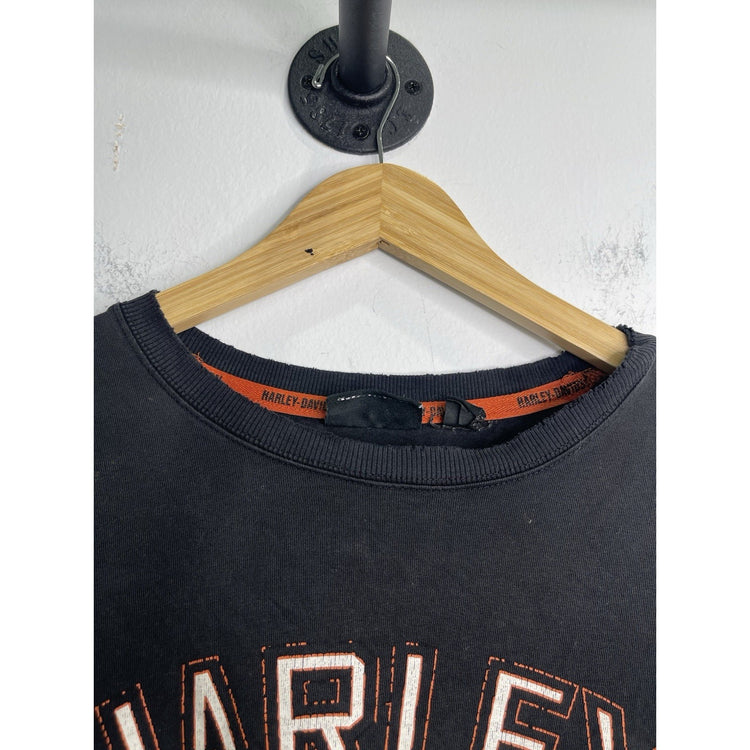 Vintage Y2K Men’s Harley Davidson Racing Orange Long Sleeve Size Large