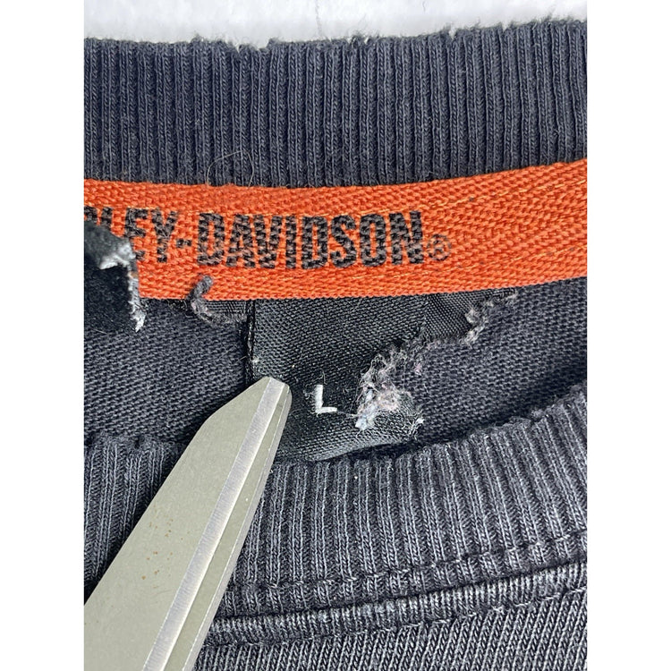 Vintage Y2K Men’s Harley Davidson Racing Orange Long Sleeve Size Large