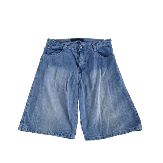 Mens 90s Vintage Southpole Baggy Hip-Hop Skater Denim Jorts Size 36