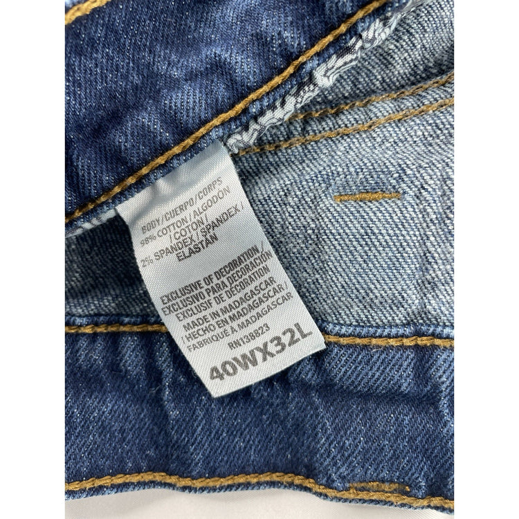 Men’s Cody James Relaxed straight Wide Leg Dark Wash Blue jeans Size 40x32