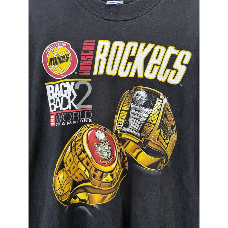 Vintage 1995 Houston Rockets Back To Back Championship Tee Size Xl