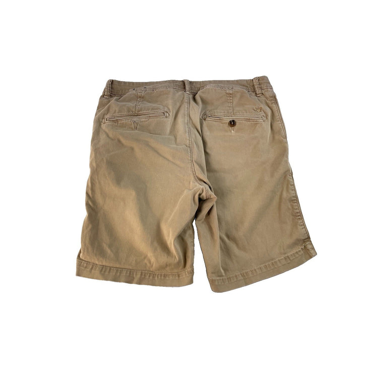 Mens American Eagle Slim Active Flex Khaki Chino Shorts Size 34