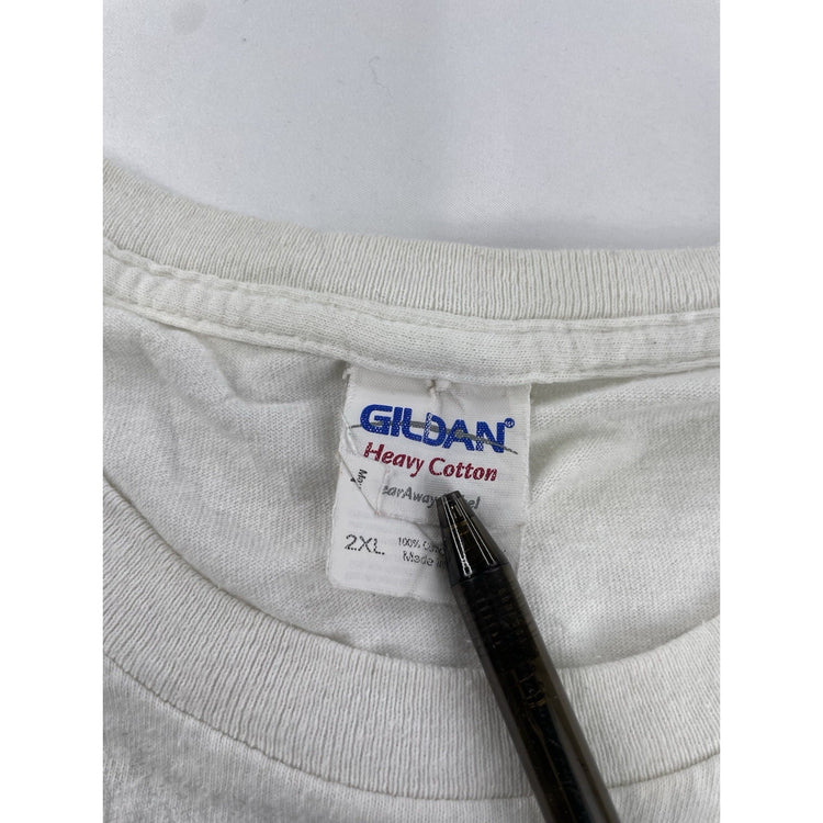 Mens Vintage Gildan Redemption White Tee Size 2xl