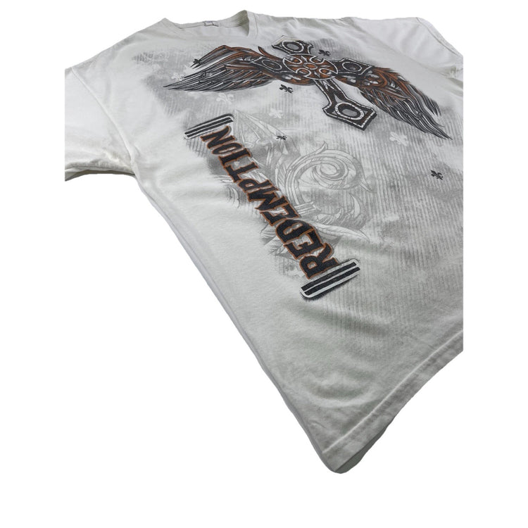 Mens Vintage Gildan Redemption White Tee Size 2xl