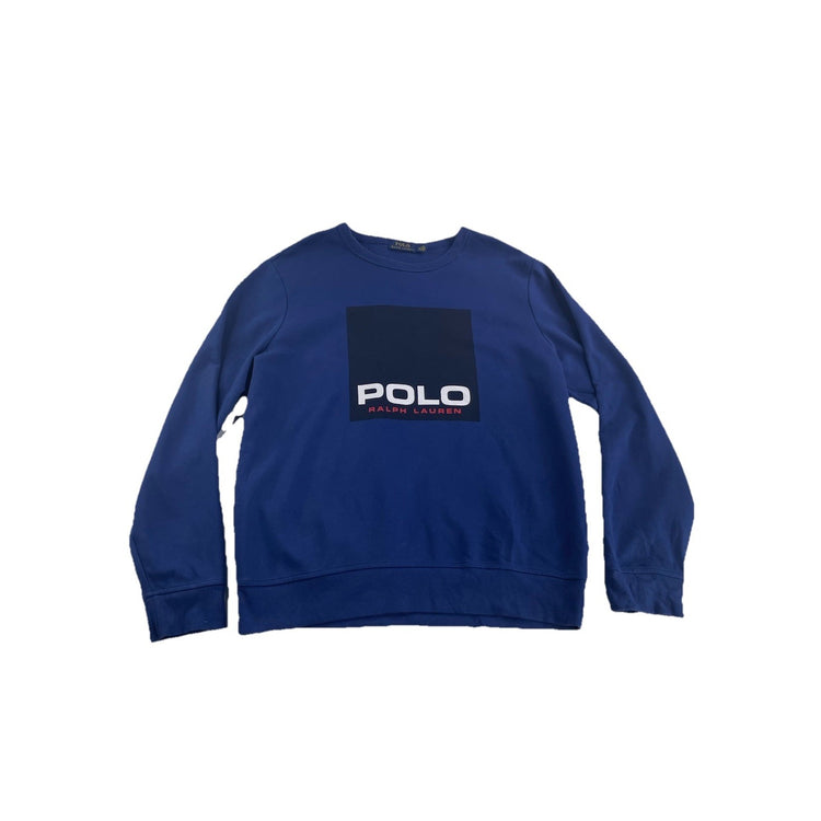 Mens Vintage Polo Ralph Lauren Blue Sweatshirt Size L