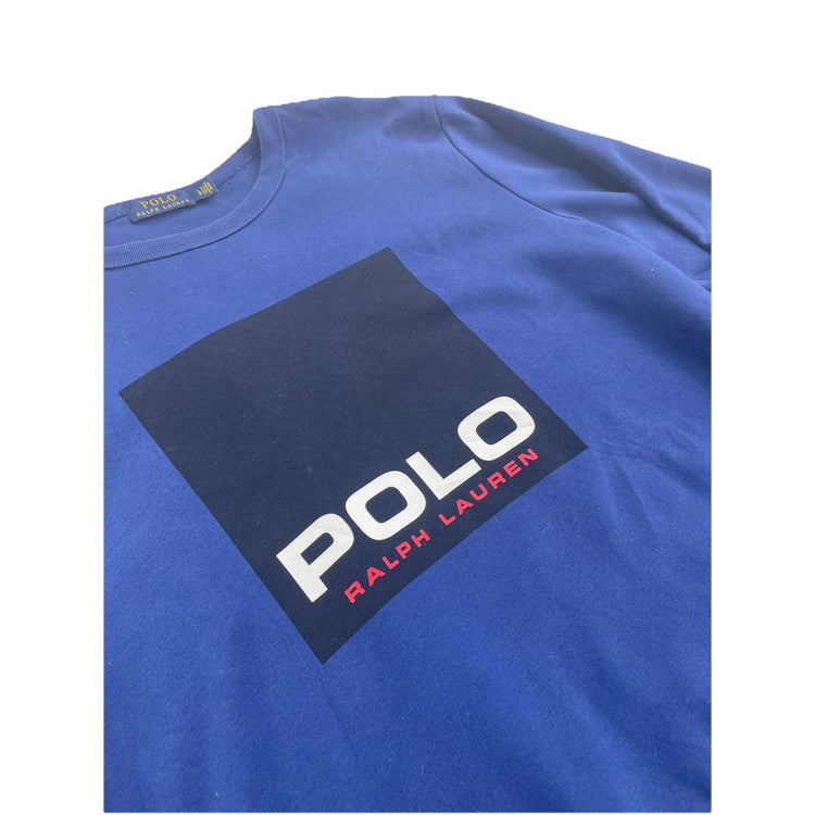Mens Vintage Polo Ralph Lauren Blue Sweatshirt Size L