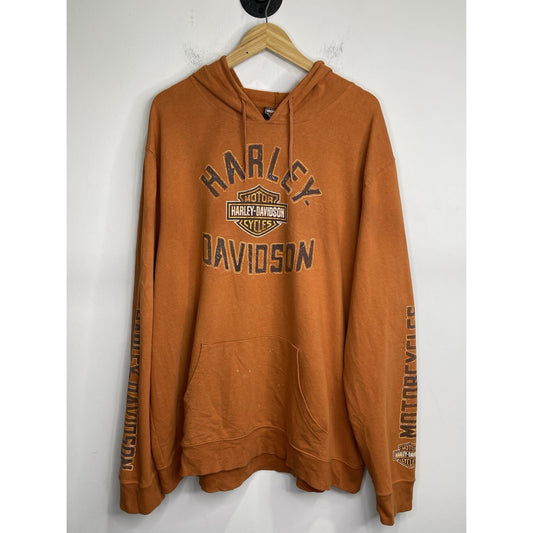 Mens Vintage Harley Davidson Arizona 2018 HD Graphic Hoodie Orange Sz 3XL