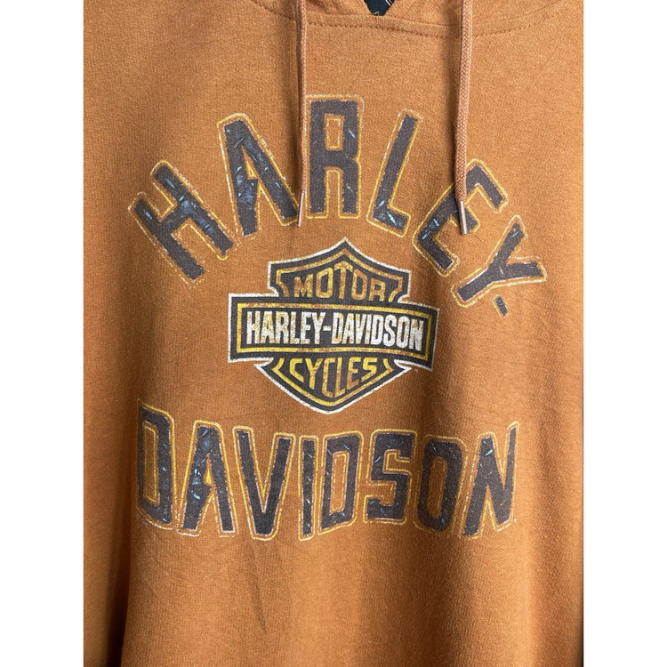 Mens Vintage Harley Davidson Arizona 2018 HD Graphic Hoodie Orange Sz 3XL