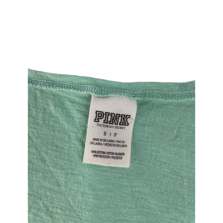Women’s PINK Victorias Secret Mint Green Cropped Tank Top Size Small