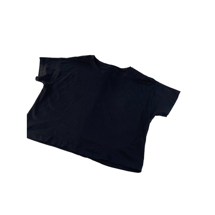 Women's Lululemon Black Short-Sleeved Cropped Crewneck T-Shirt Size L
