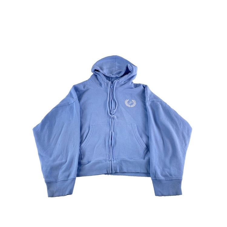 Womens Victoria's Secret PINK Blue Full Zip Hoodie Size XL