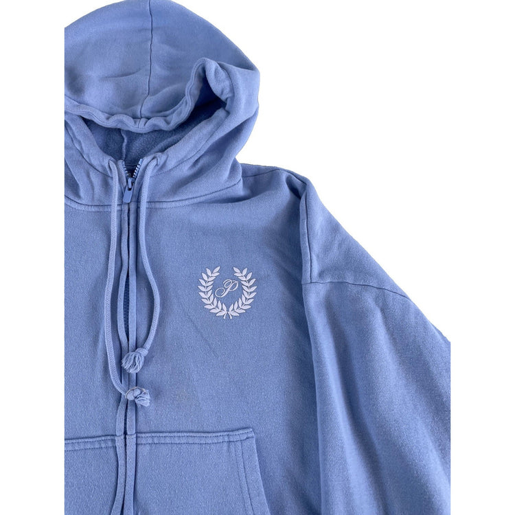 Womens Victoria's Secret PINK Blue Full Zip Hoodie Size XL