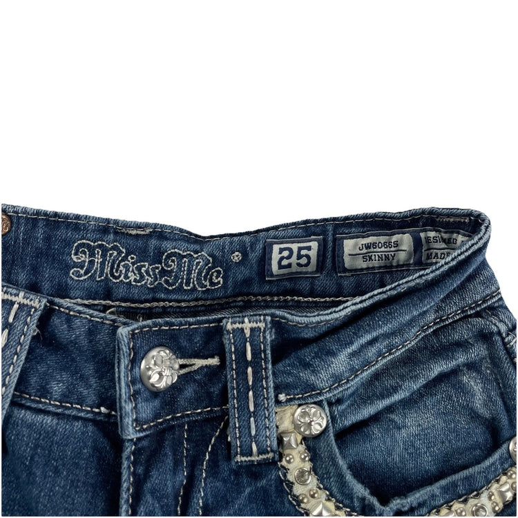 Womens Vintage Miss Me Skinny Jeans Size 25