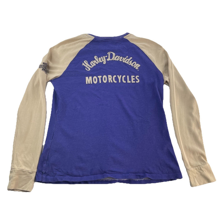Men’s Harley Davidson Longsleeve Blue&Beige Sweatshirt Size Xl