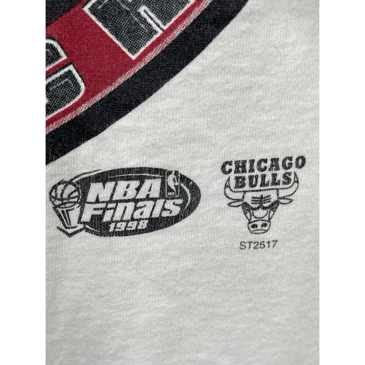 Mens Vintage Starter Chicago Bulls 1998 Repeat 3Peat NBA Champions T-shirt Sz XL