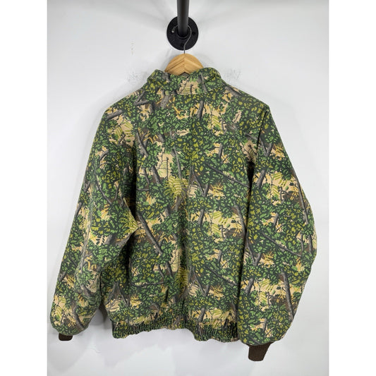 Vintage Bushlan Real Tree Camo Mens Lg Classic Hunting Zip-up Jacket Outdoors