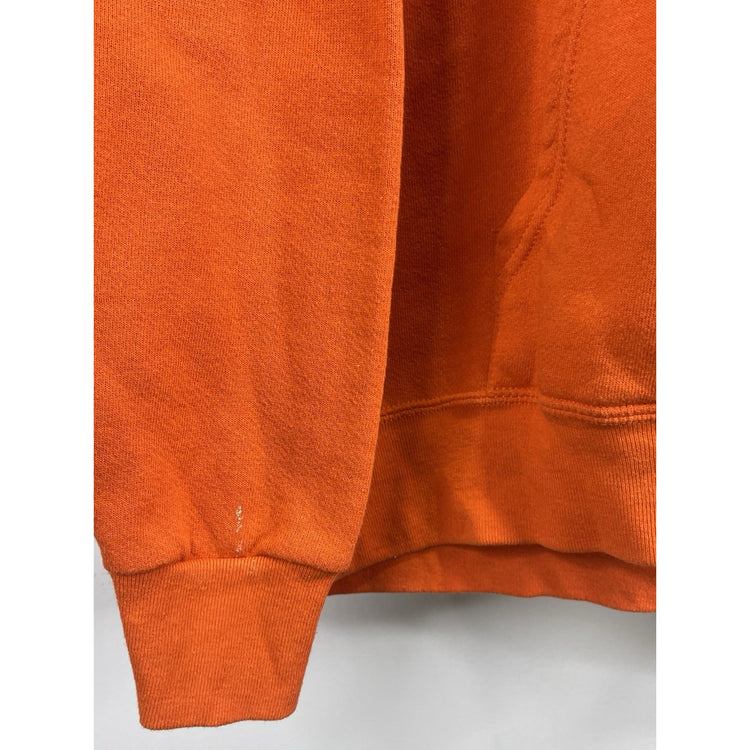 Men’s Vintages 04 Harley Davidson Orange Heavyweight Cotton Hoodie Sz XL