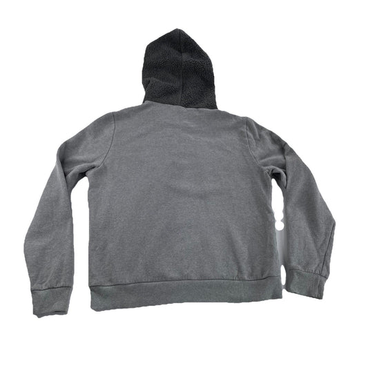 Women’s PINK Victoria Secret Gray Sherpa Hood Pullover Hoodie Size M