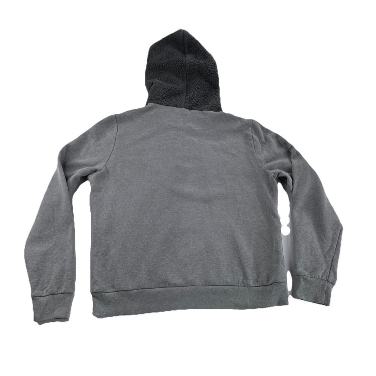 Women’s PINK Victoria Secret Gray Sherpa Hood Pullover Hoodie Size M
