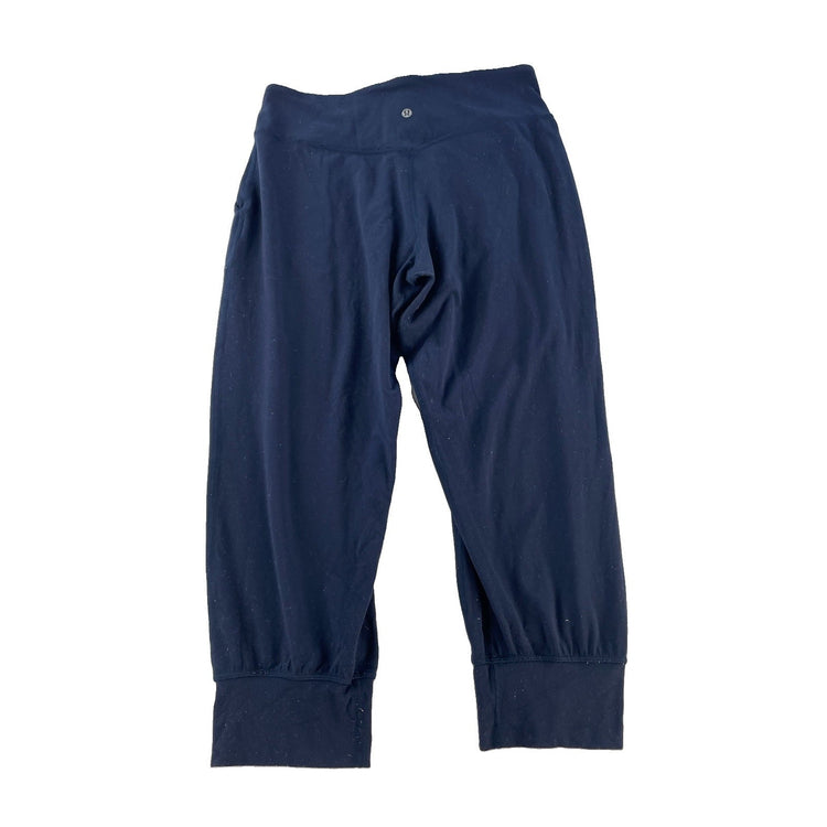 Womens Lululemon Navy Blue Nulu High Rise Align Cropped Pocket Joggers SIZE 10
