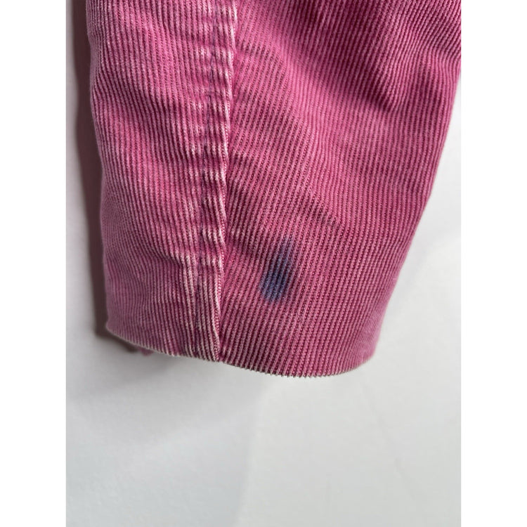 Vtg Y2K Gap Stretch Womens Sz 8 Bright Pink Corduroy Retro Button Blazer Jacket