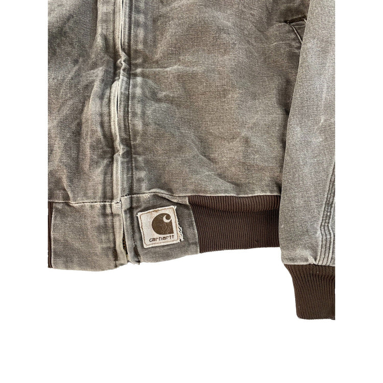 Mens Vintage Carhartt J14 CHT Detroit Jacket Quilted Lined Brown Size L Regular
