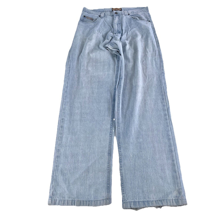 Mens Vintage Eighteenth Of Ten Jeans Baggy  Fit Light Wash Jeans Size 34