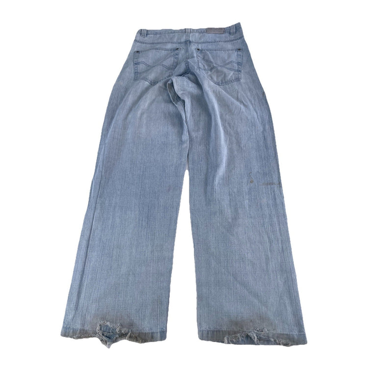 Mens Vintage Eighteenth Of Ten Jeans Baggy  Fit Light Wash Jeans Size 34