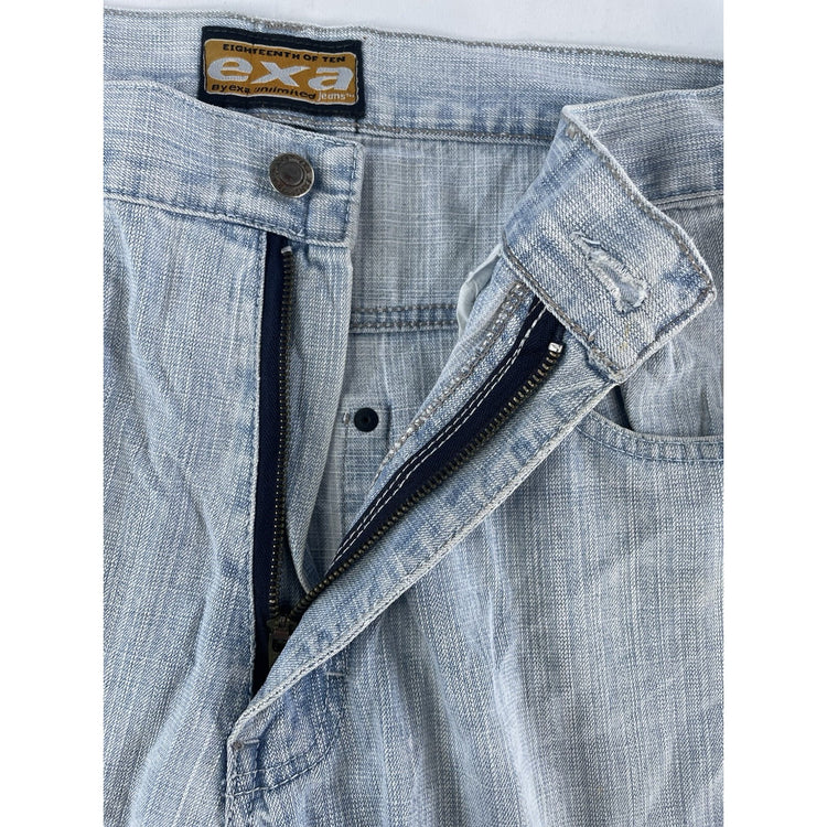 Mens Vintage Eighteenth Of Ten Jeans Baggy  Fit Light Wash Jeans Size 34
