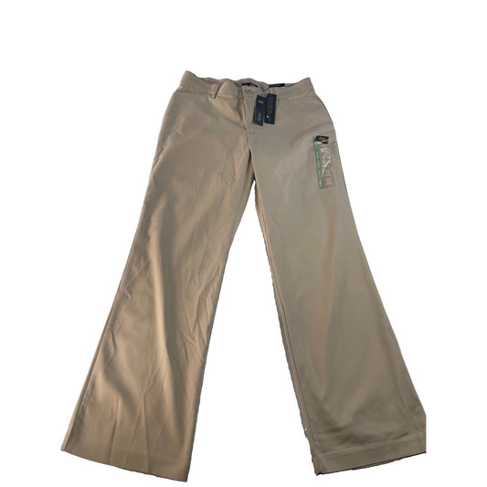 Women's Lee Flex Motion Regular Fit Mid Rise Trouser Bengal Kahki Pants Size 14