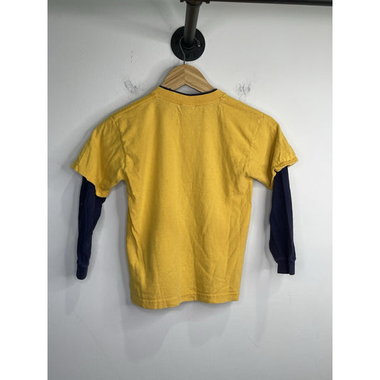 Vintage Yellow Spider-Man Kids Youth M 5/6 Graphic Long Sleeve Shirt Cartoon