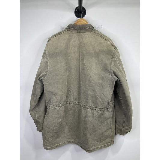 Men’s Vintage Carhartt Duck Work Jacket Coverall Full Zip Blanket Liner Sz L