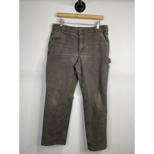 Men’s Carhartt Relaxed Fit Brown Carpenter Pants Size 36x32