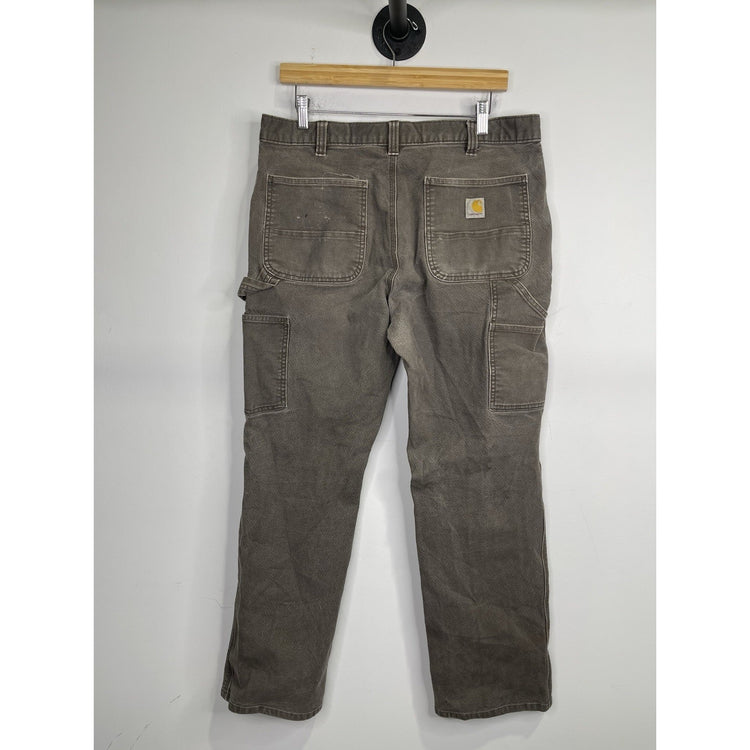 Men’s Carhartt Relaxed Fit Brown Carpenter Pants Size 36x32